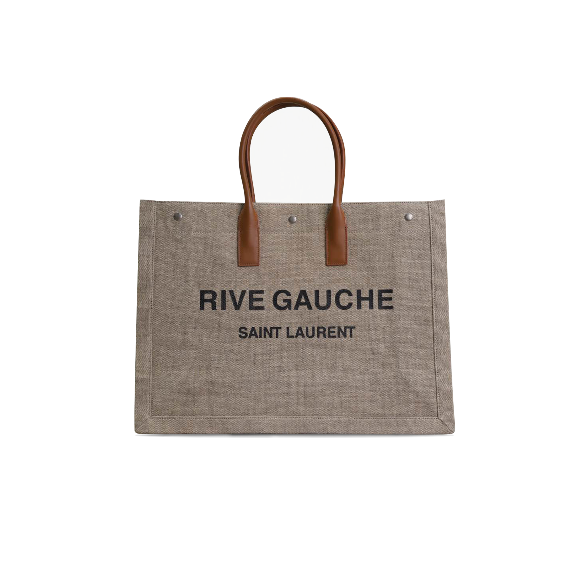YSL RIVE GAUCHE LARGE TOTE BAG IN PRINTED CANVAS AND LEATHER SNT41735 (48*36*16cm)